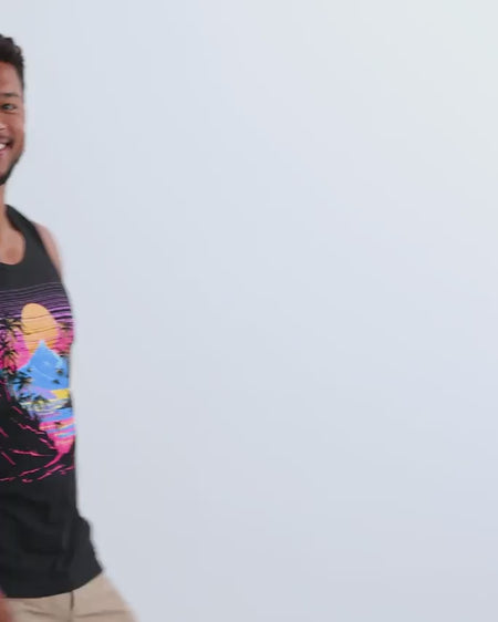 Sherbert Shores Tank-Black-allskus