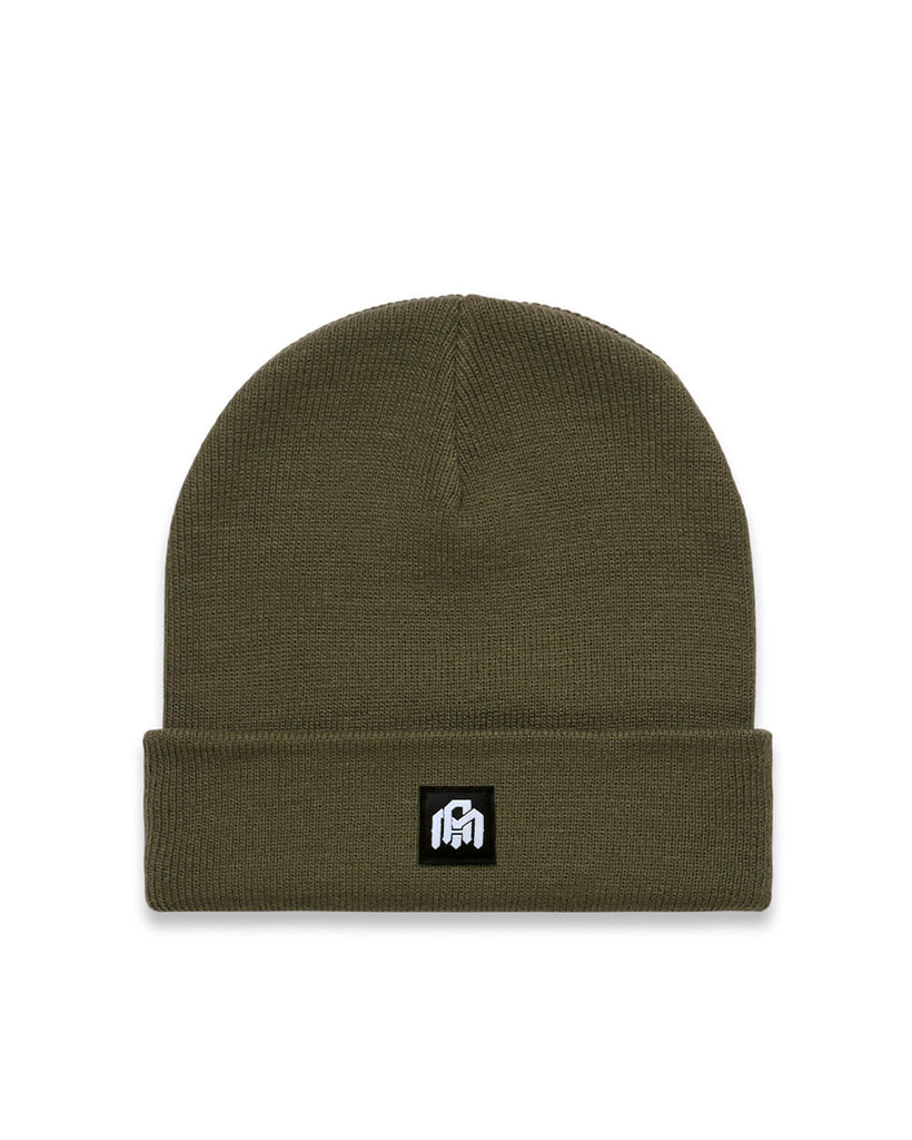 Basic AM Beanie-Olive Green-Front