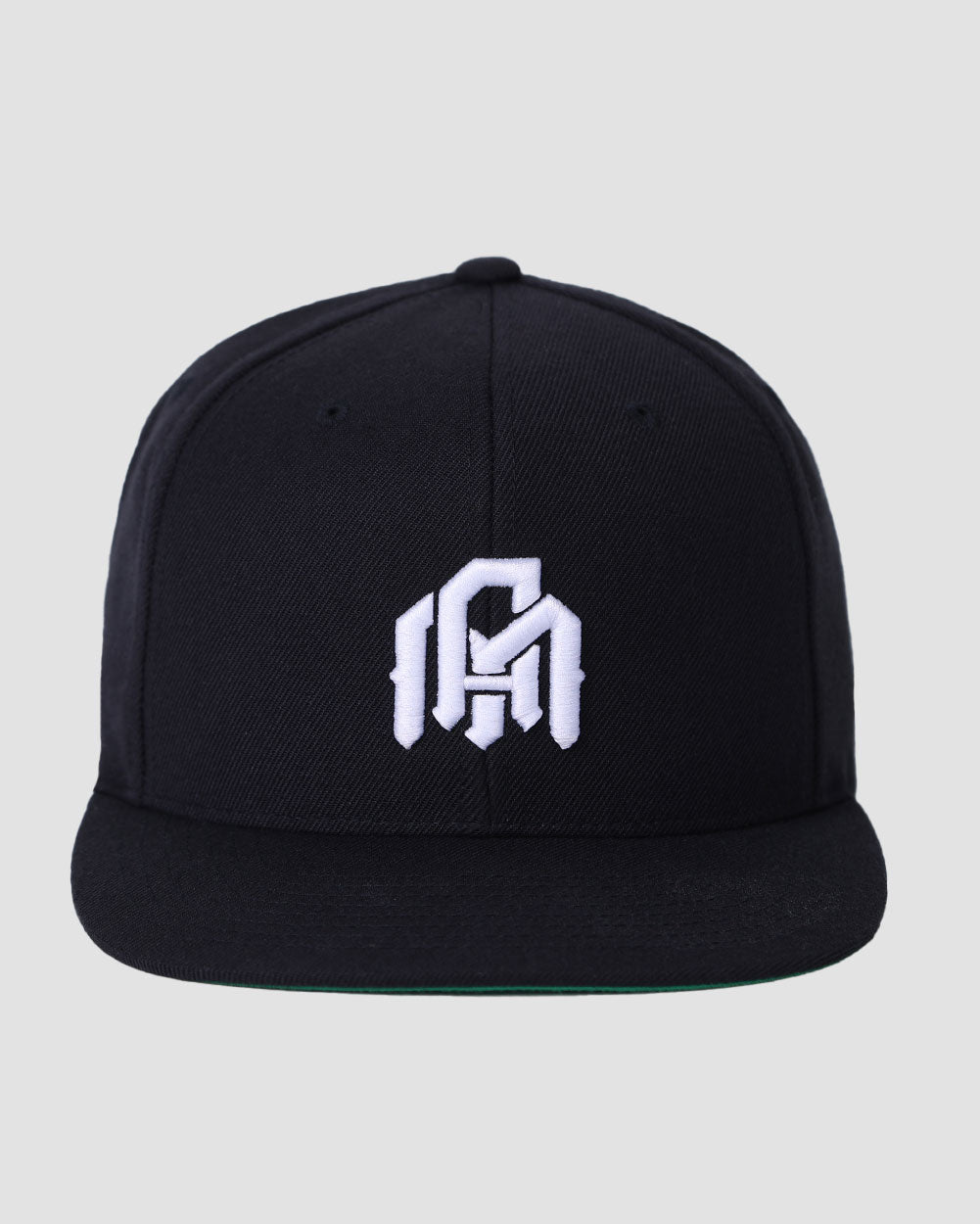 Basic AM Snapback Hat-Black-Regular-Front--Model---Size