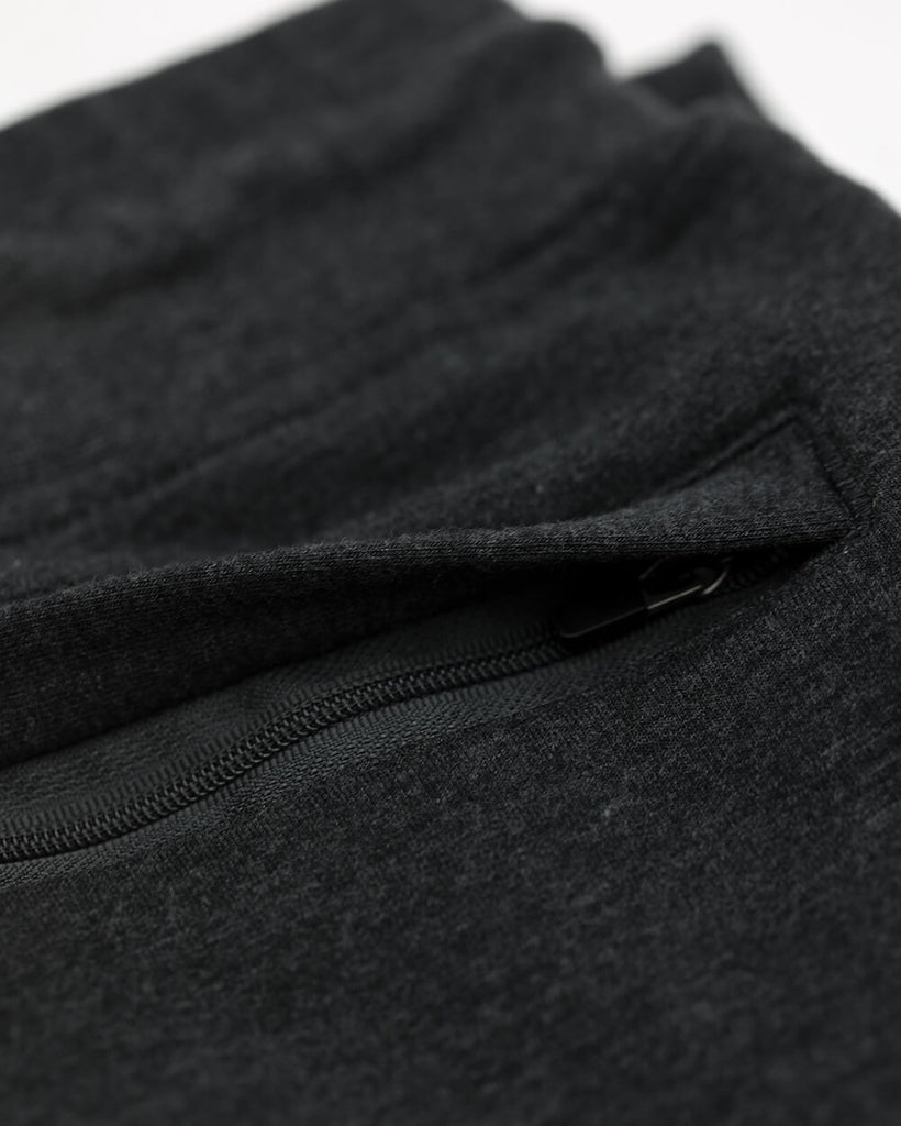 Basic Lounge Shorts-Charcoal-Detail Pocket