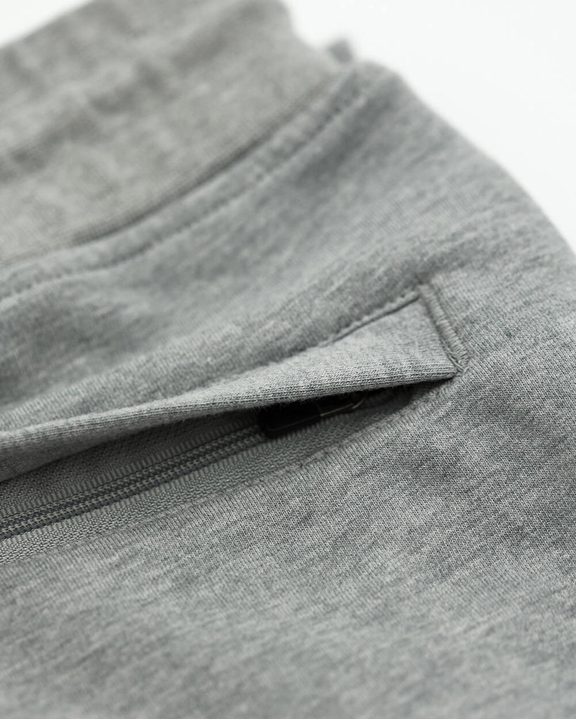 Basic Lounge Shorts-Grey-Detail Pocket