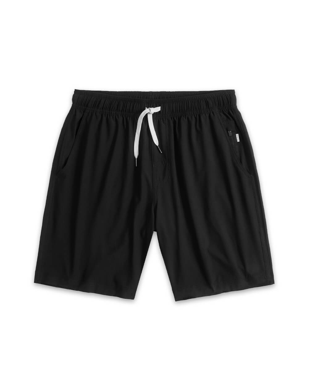 Essential Athletic Shorts-Black-Front