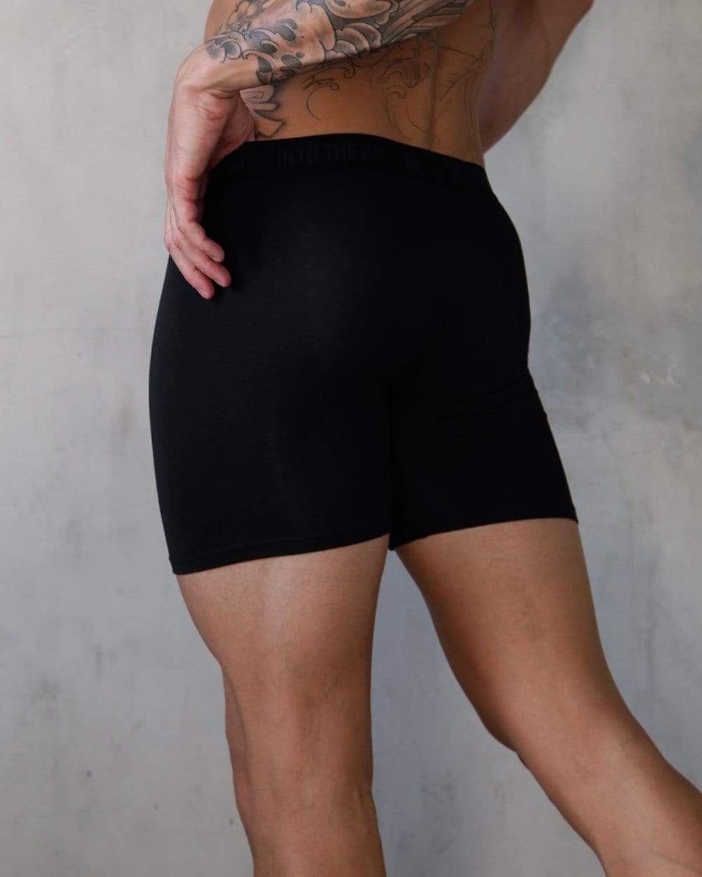 Everyday Boxer Briefs - 5"-Black-Back--Model---L