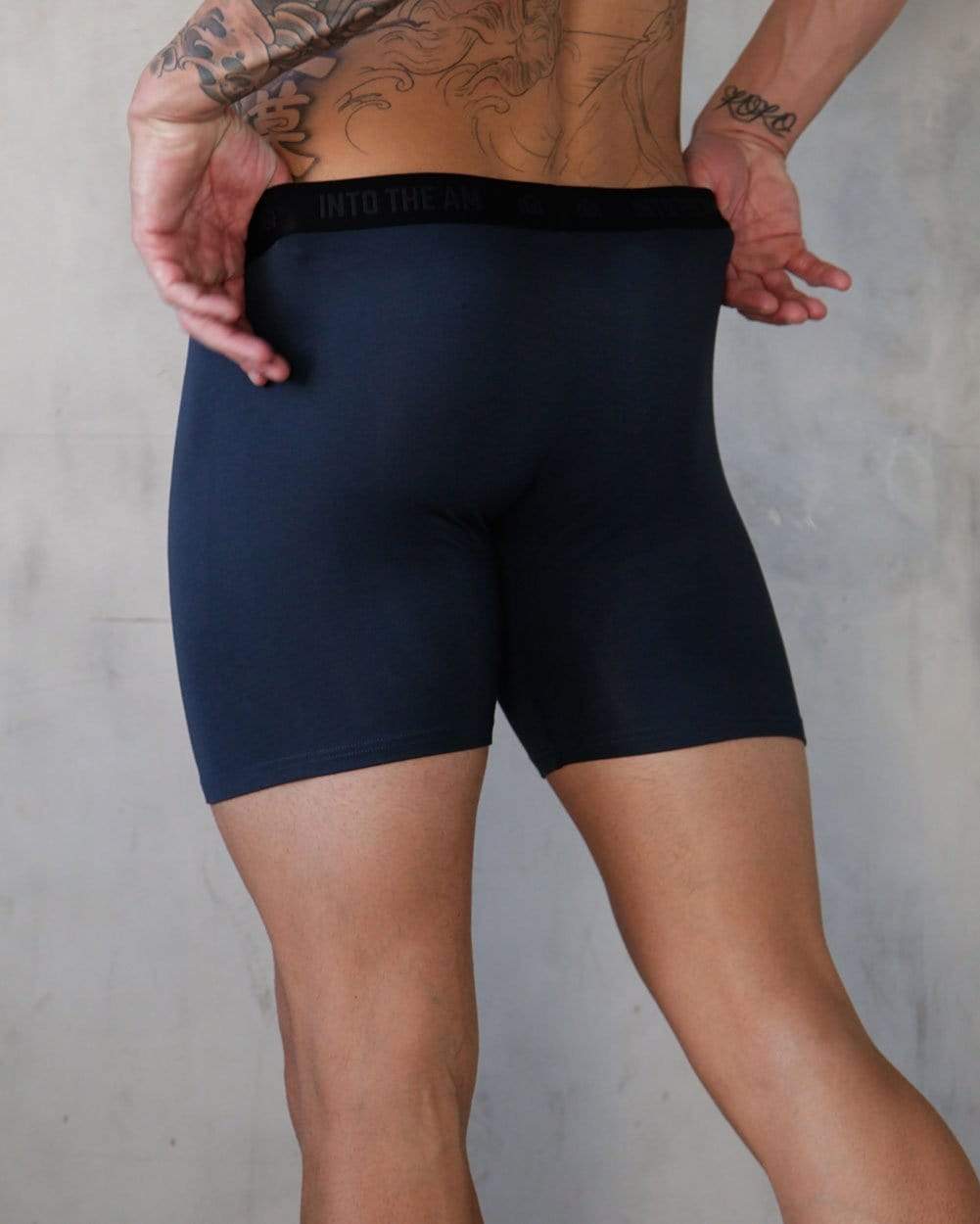 Everyday Boxer Briefs - 5"-Navy-Back Product--Model---L