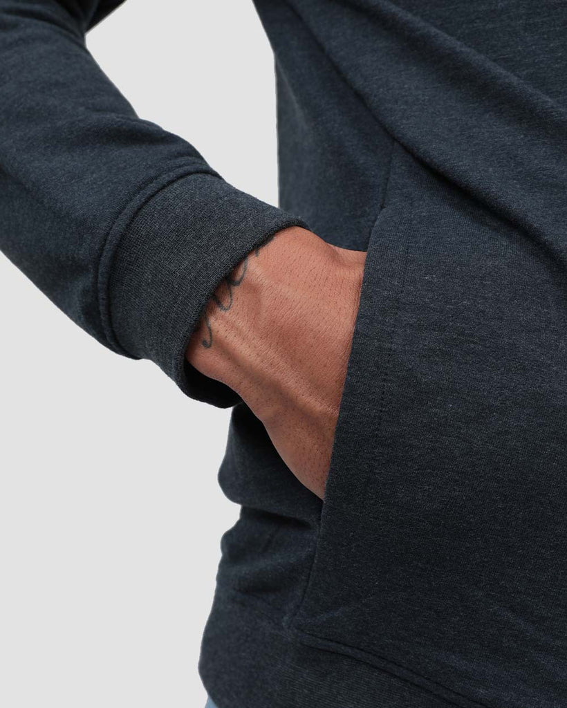 Pullover Hoodie (Hidden Pocket) - Non-Branded-Navy-Detail