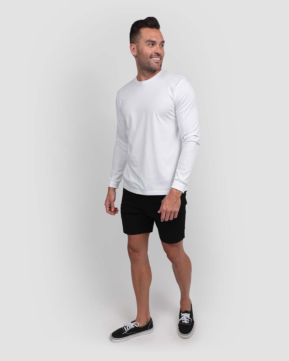 Long Sleeve Tee - Non-Branded-Regular-White-Full--Zach---L