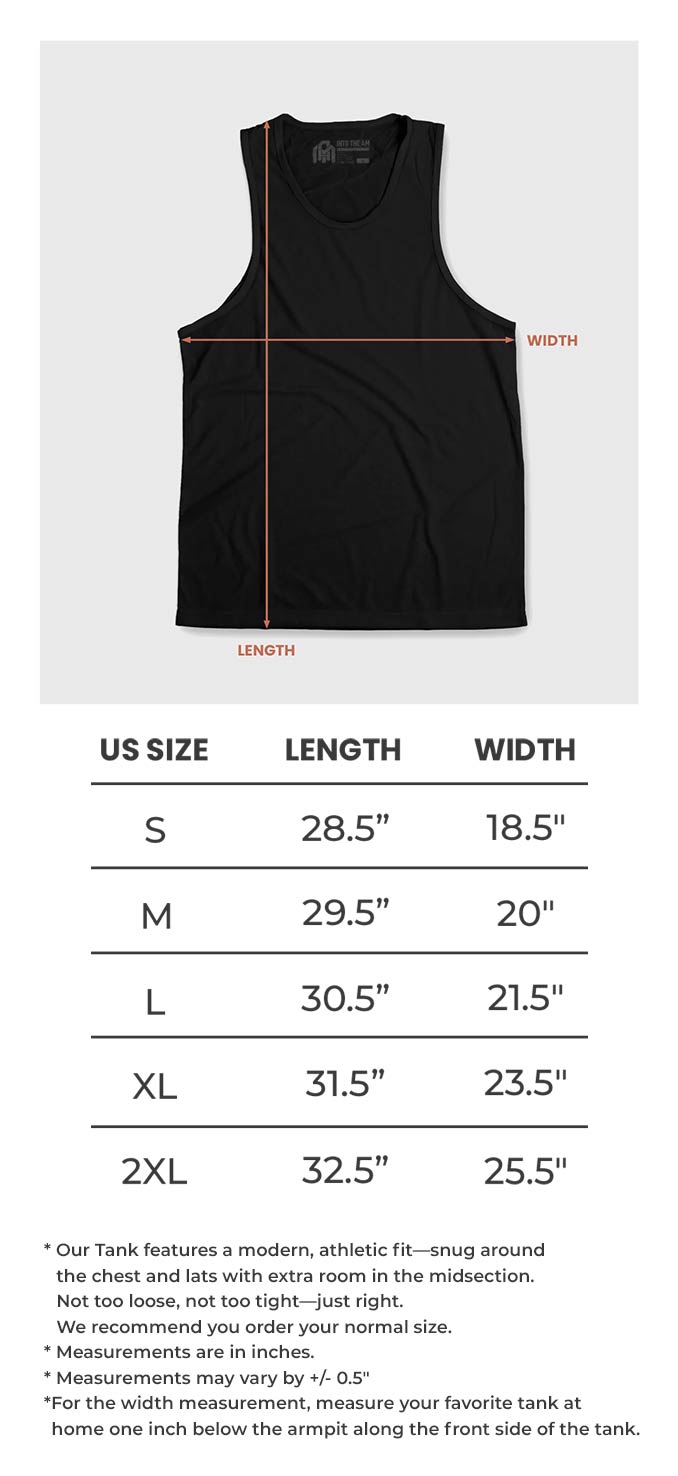 Tanks Size Chart