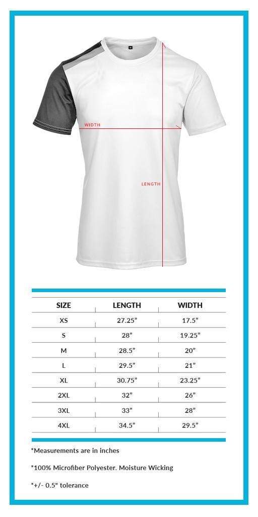 Men's Jerseys Size Chart