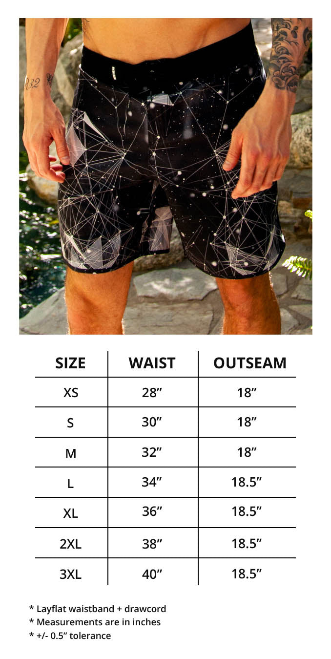 Men's Board Shorts Size Chart