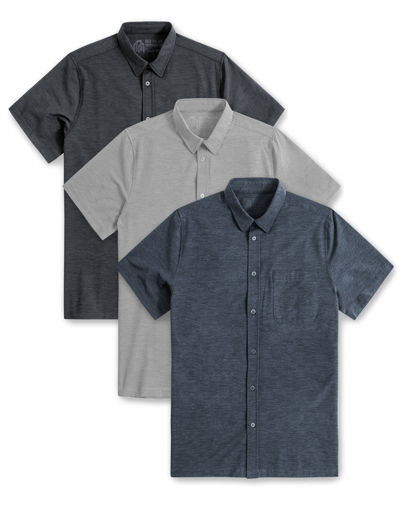 Custom 3 Pack Button Up - Non-Branded Front