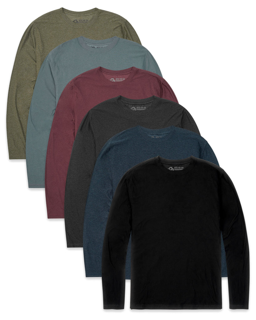 Custom 6 Pack Long Sleeve Active Tee - Non-Branded-Front