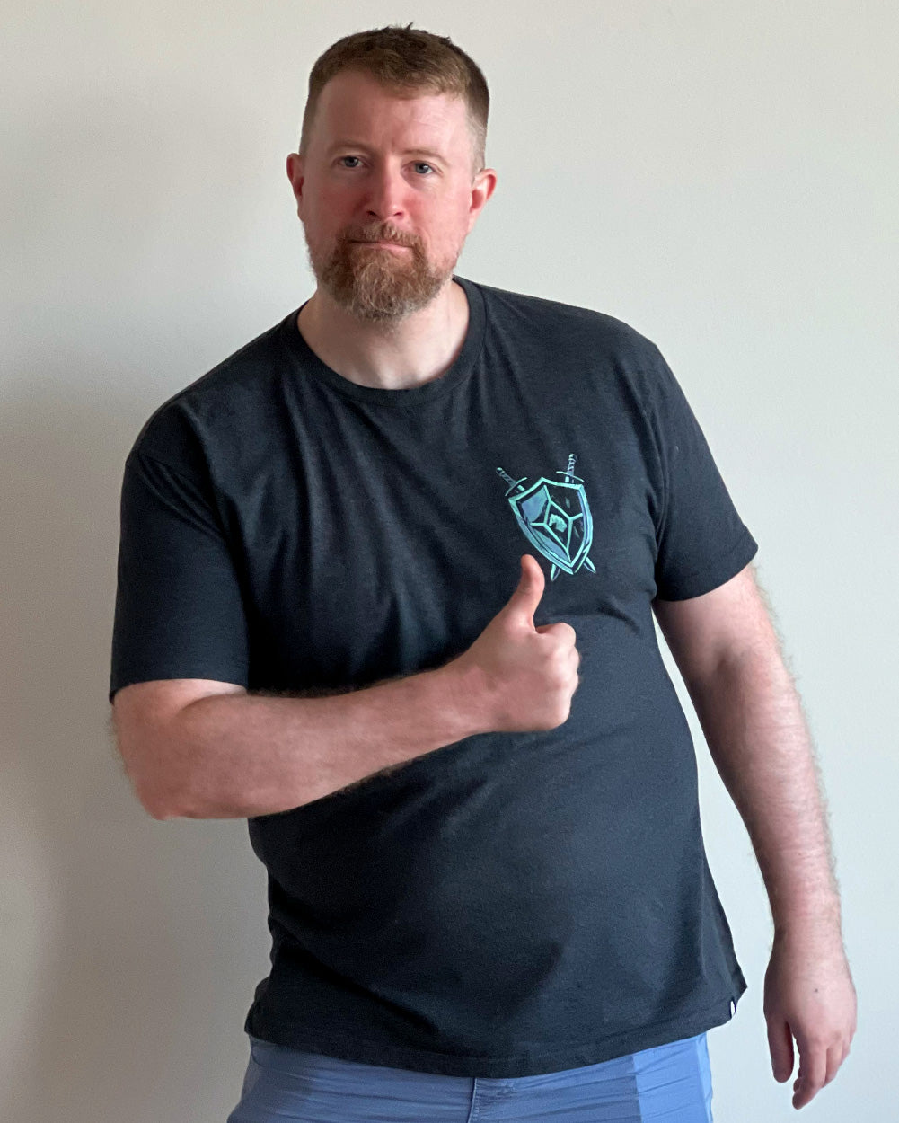 Inferno Blade Tee-Charcoal-Regular-Influencer 2--Model---L