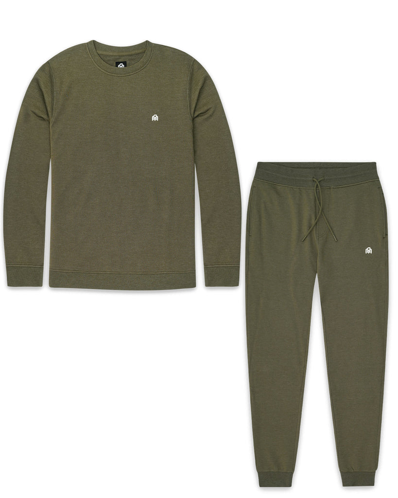 Custom 2 Pack Crewneck Sweatshirt + Joggers - Branded-Front