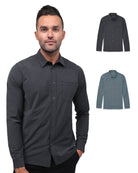 Long Sleeve Button Up 2-Pack-Black/Indigo