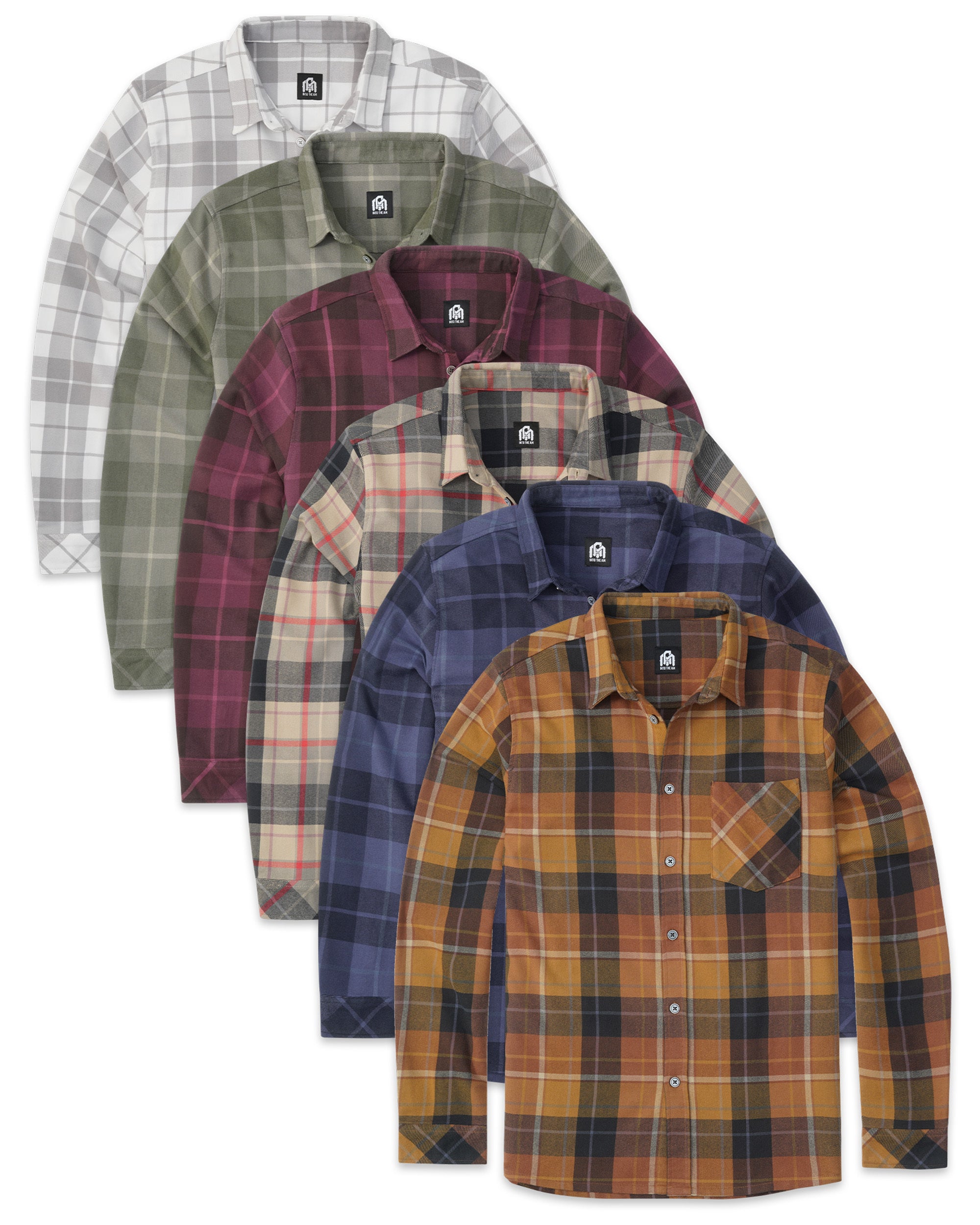 Custom 6 Pack Long Sleeve Flannel - Non-Branded