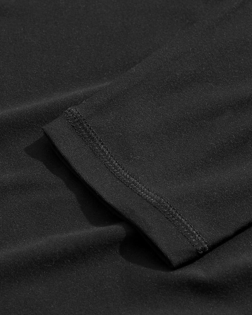 Long Sleeve Active Tee - Non-Branded-Black-Detail2