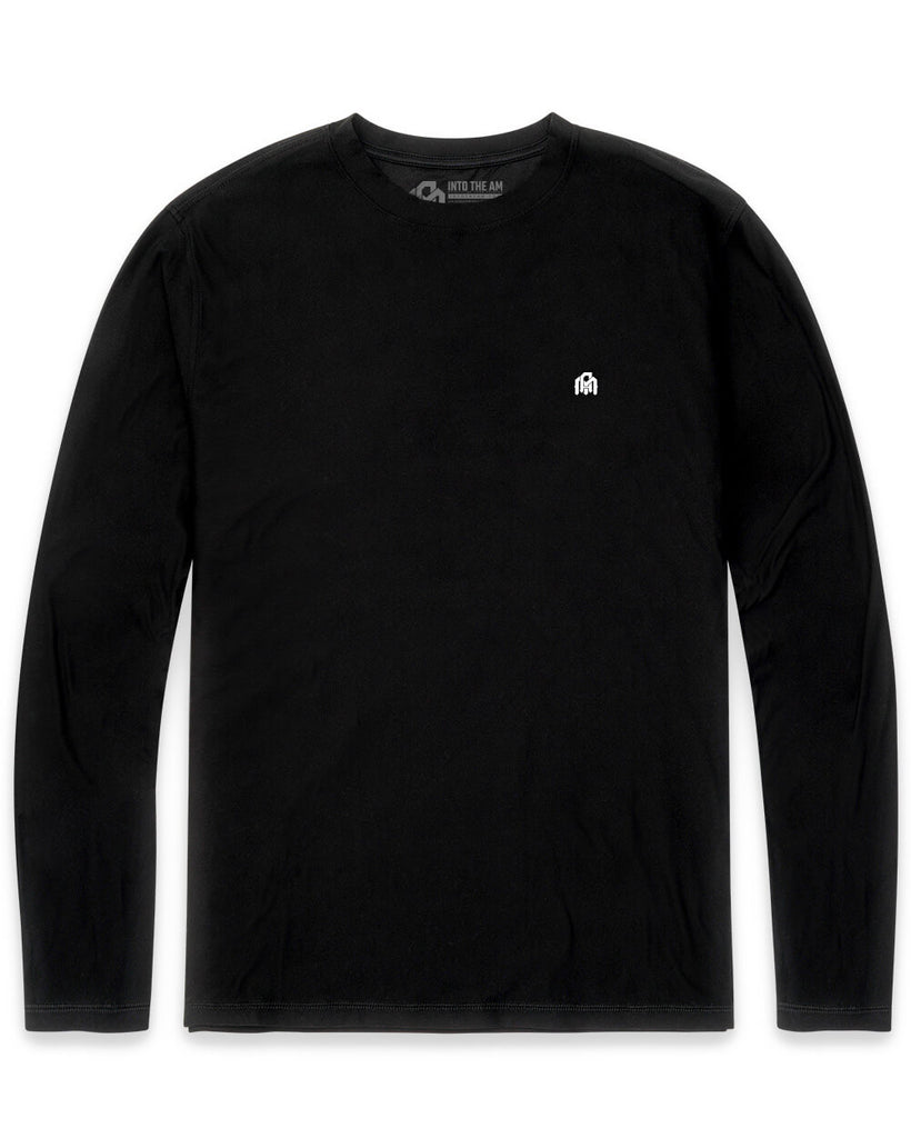 Long Sleeve Active Tee - Branded-Black-Front