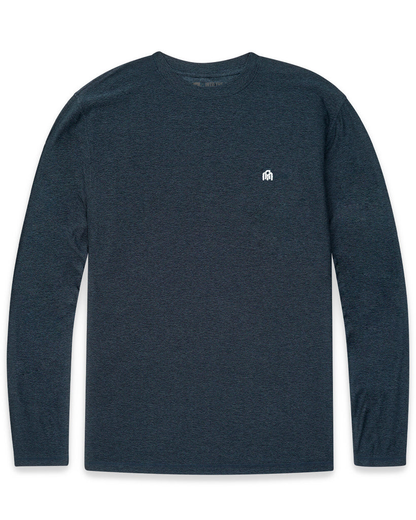 Long Sleeve Active Tee - Branded-Navy-Front