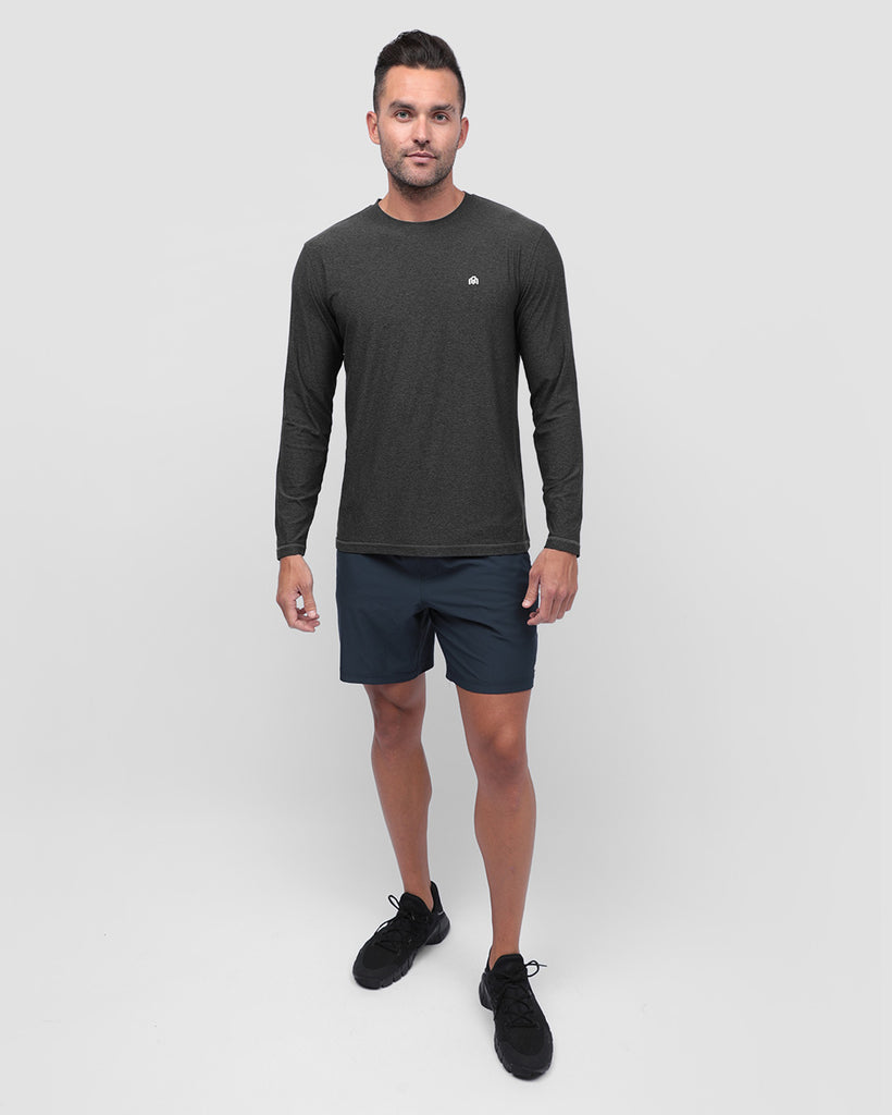 Long Sleeve Active Tee - Branded-Charcoal-Full--Zach---L