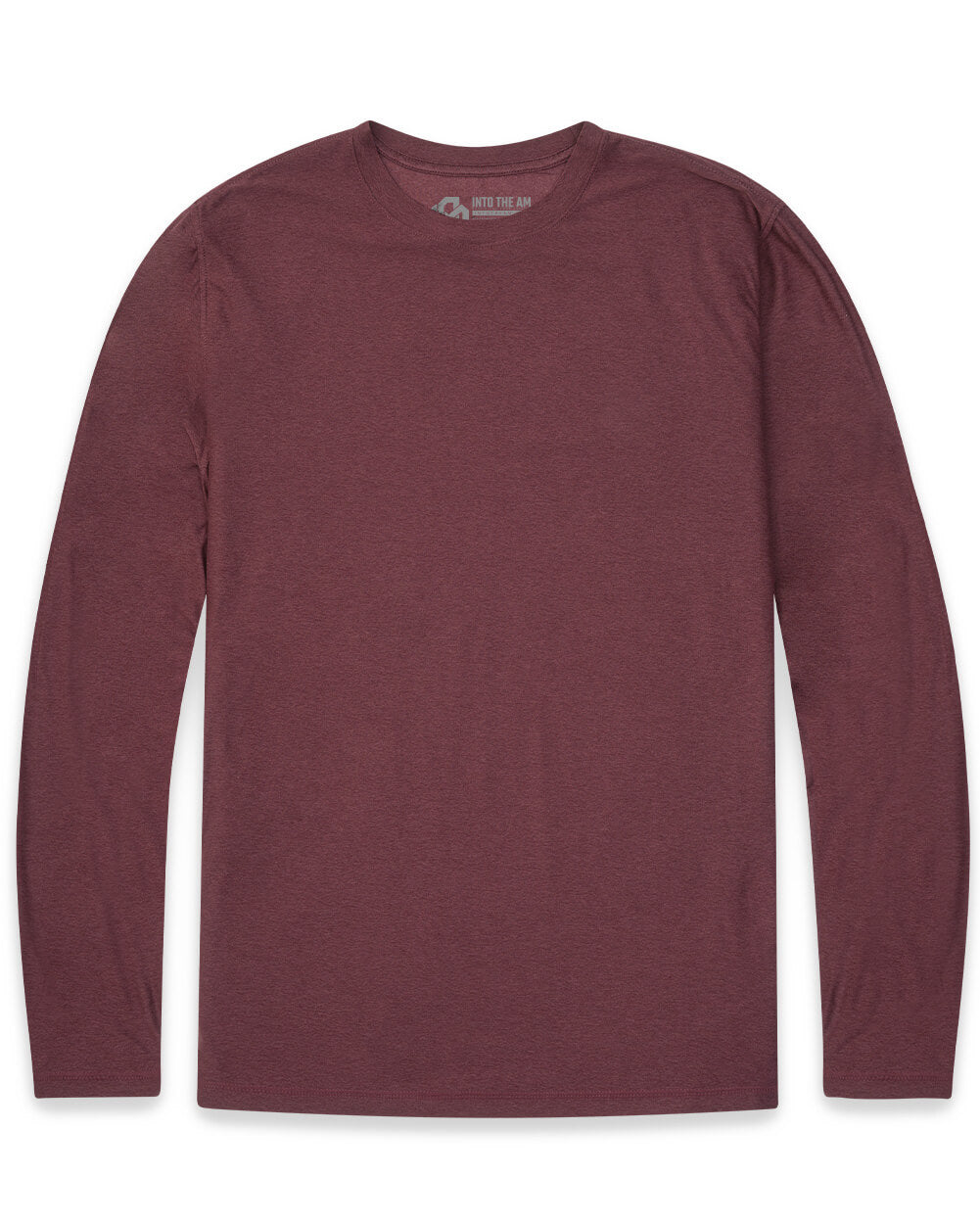 Long Sleeve Active Tee - Non-Branded-Maroon-Front