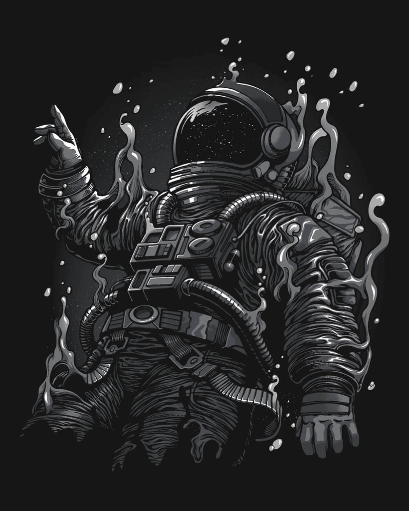 Astral Dissolve Glow-in-the-Dark Tee-Black-Regular-Swatch--Model---L