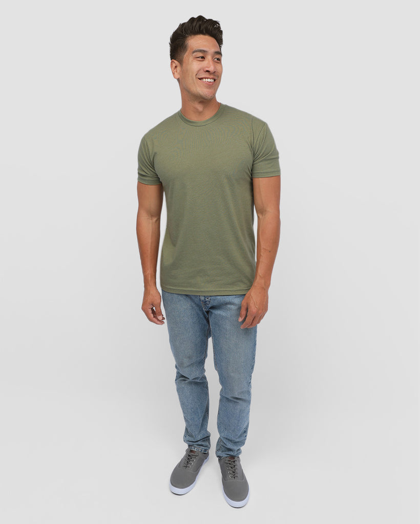 Basic Tee - Non-Branded-Light Olive-Full--Sammy---M