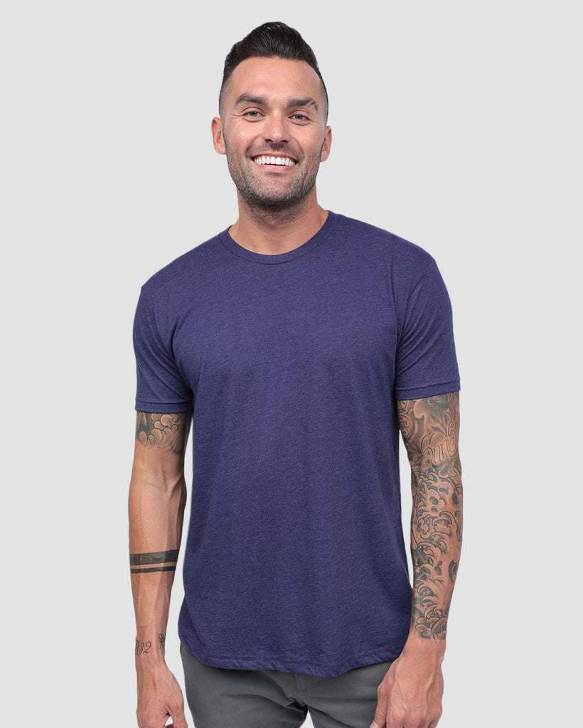 Basic Tee - Non-Branded-Purple-Front--Zach---L