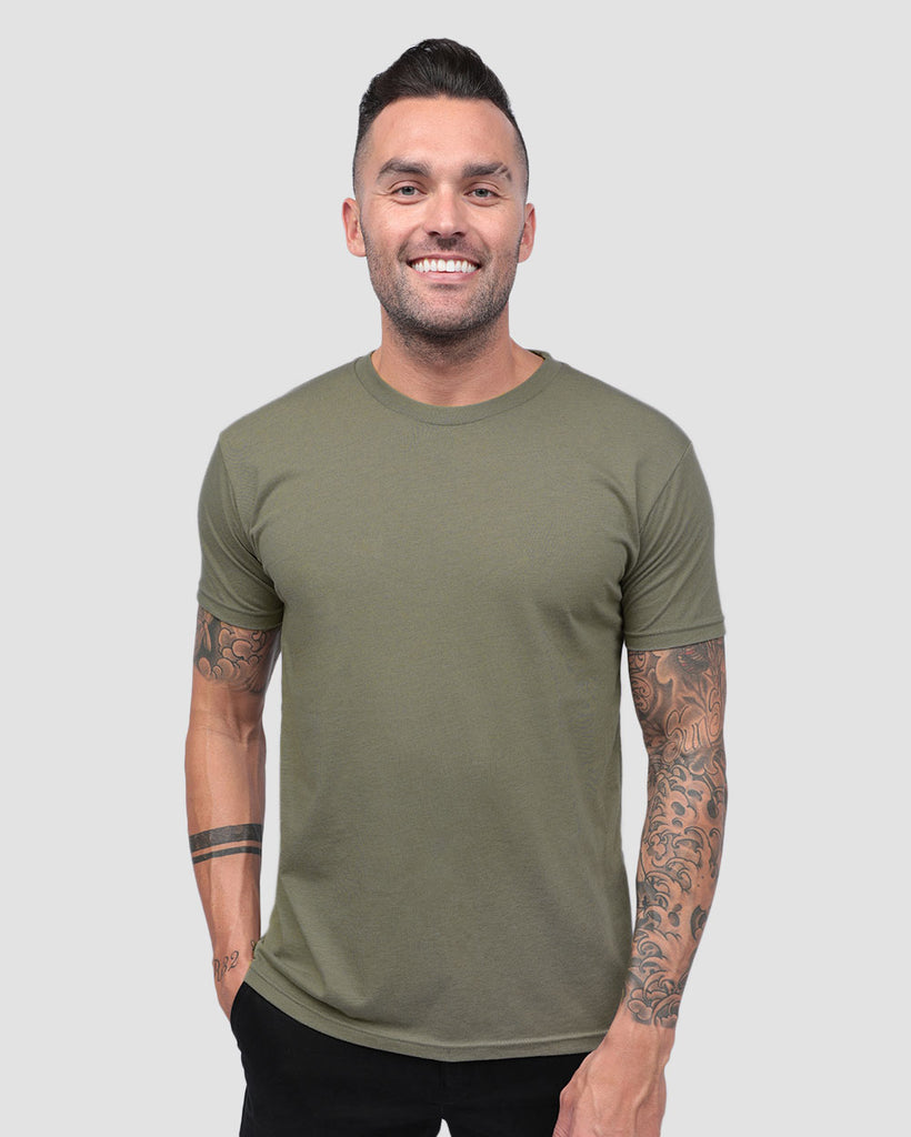 Basic Tee - Non-Branded-Warm Grey-Front--Zach---L