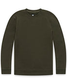 Crewneck Sweatshirt - Non-Branded-Midnight Olive-Regular-Mock--Zac---L