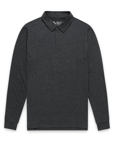 Long Sleeve Polo - Non-Branded-Charcoal-Regular-Mock--Zac---L