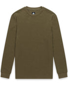 Long Sleeve Waffle Knit Crew - Non-Branded-Olive Green-Regular-Mock--Zac---L