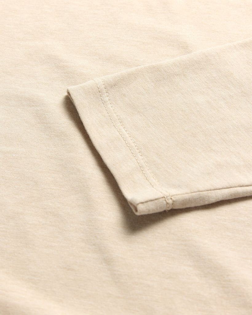 Long Sleeve Henley Tee - Non-Branded-Beige-Regular-Detail--Zac---L