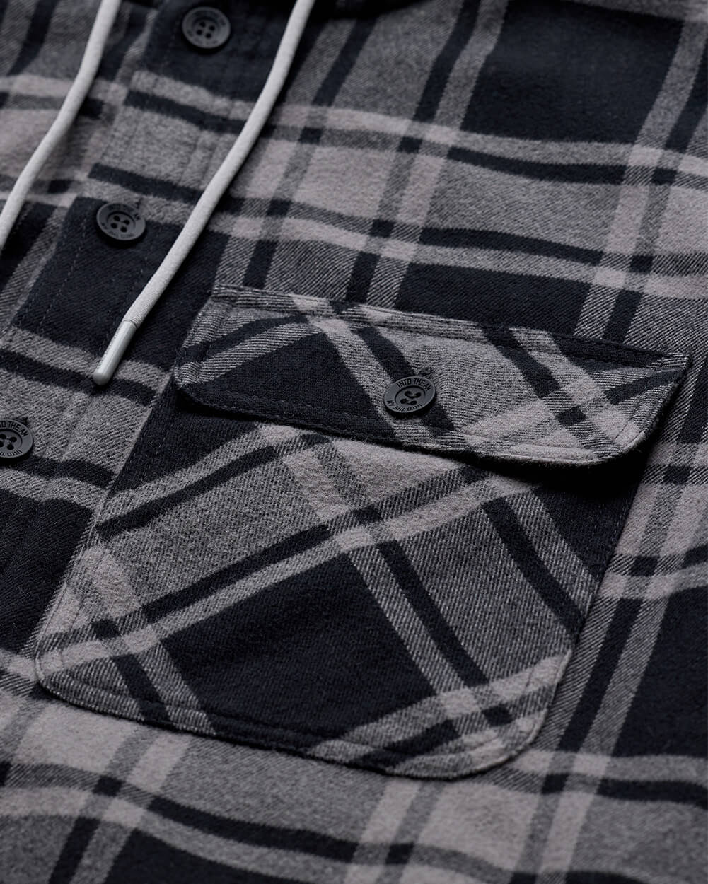 Ridgeview Flannel Jacket - Non-Branded-Black Multi Plaid-Regular-Detail--Zac---L