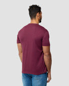 Basic Tee - Branded-Heather Maroon-Back--Model---M-Regular