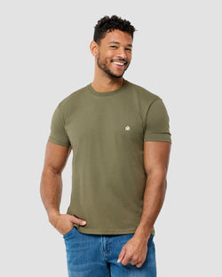 Basic Tee - Branded-Olive Green-Regular-Front--Nico---L