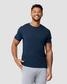 Basic Tee - Non-Branded-Navy-Back--Alex---M-Regular