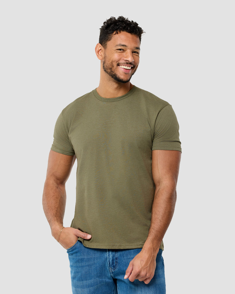 Basic Tee - Non-Branded-Olive Green-Regular-Front--Nico---L