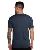 V-Neck Tee - Non-Branded-Navy-Back--Model---M-Regular