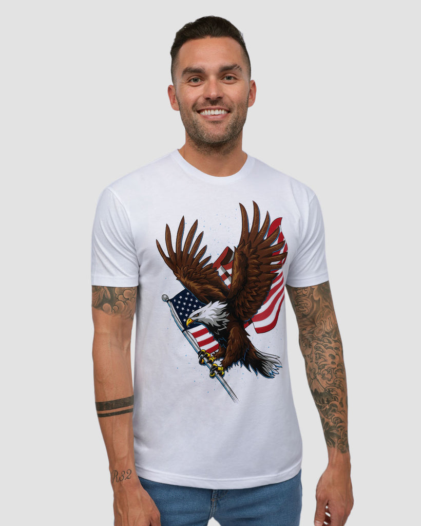Soaring Honor Tee-White-Front--Zach---L