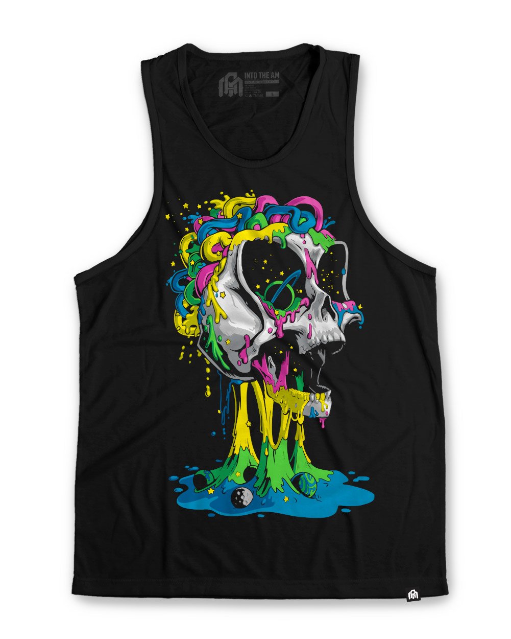Brain Invader Tank-Black-Front