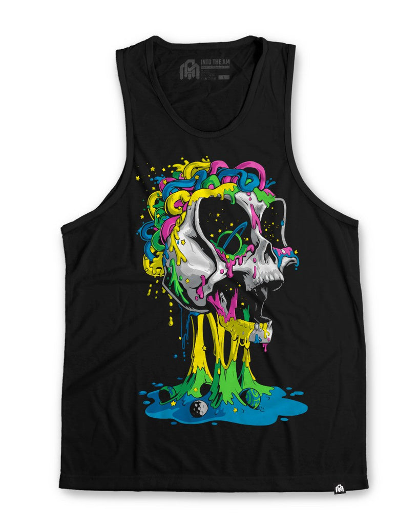 Brain Invader Tank-Black-Front