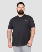 Basic Tee - Branded-Charcoal-Front--Model---M-Plus
