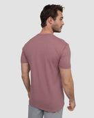 Basic Tee - Branded-Heather Mauve-Back--Model---M-Regular
