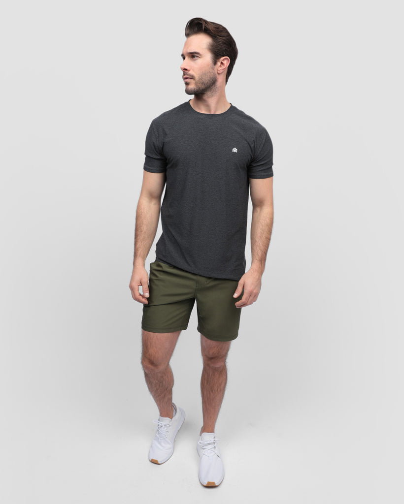 Active Shorts - Branded-Dark Olive-Full--Alex---M