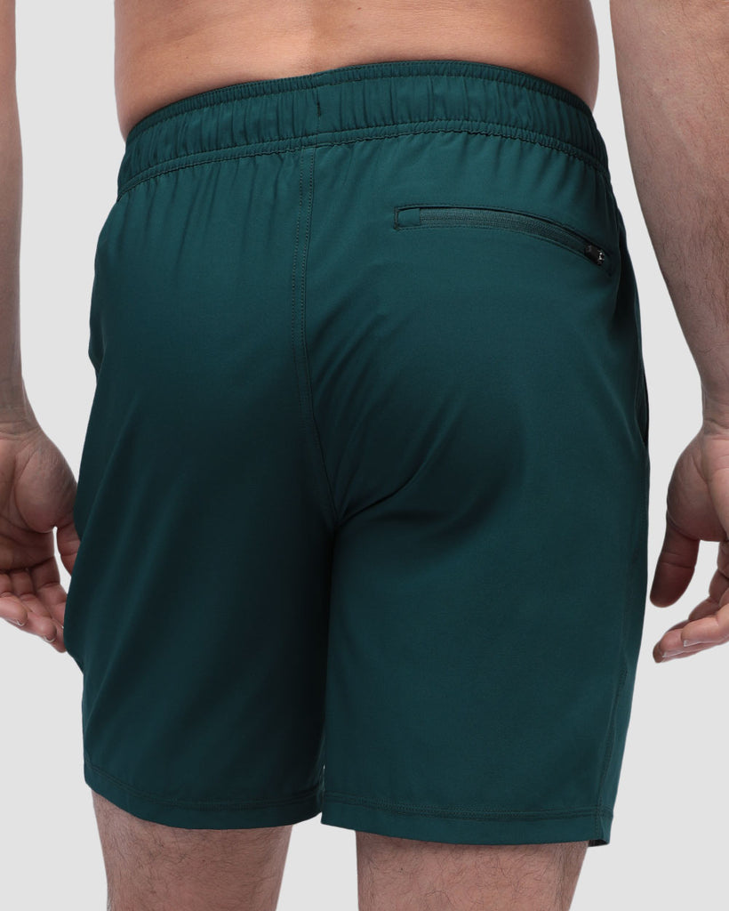 Active Shorts - Branded-Dark Teal-Back--Alex---M