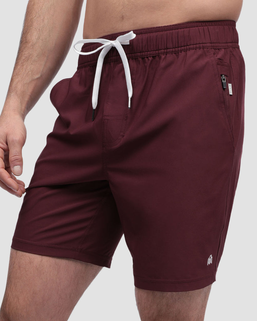 Active Shorts - Branded-Maroon-Front2--Alex---M