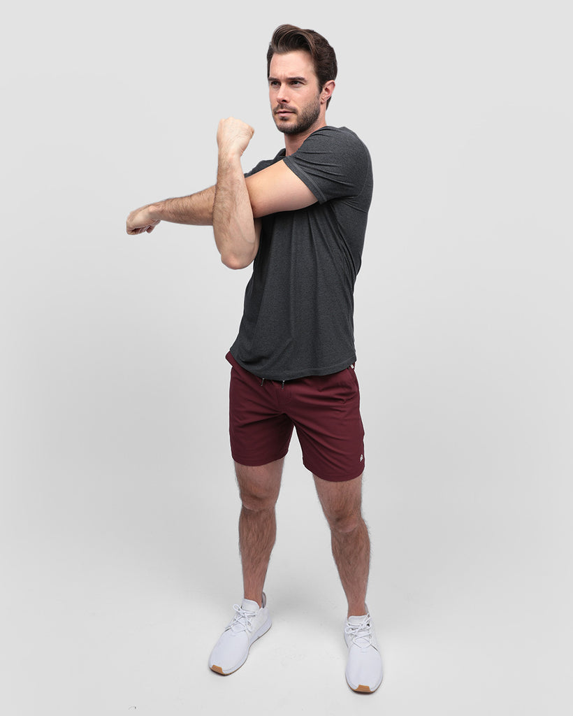Active Shorts - Branded-Maroon-Lifestyle--Alex---M