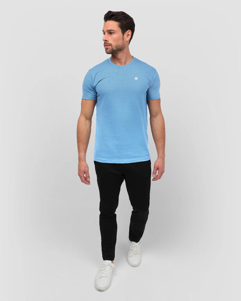 Basic Tee - Branded-Heather Columbia Blue-Regular-Full--Tom---M