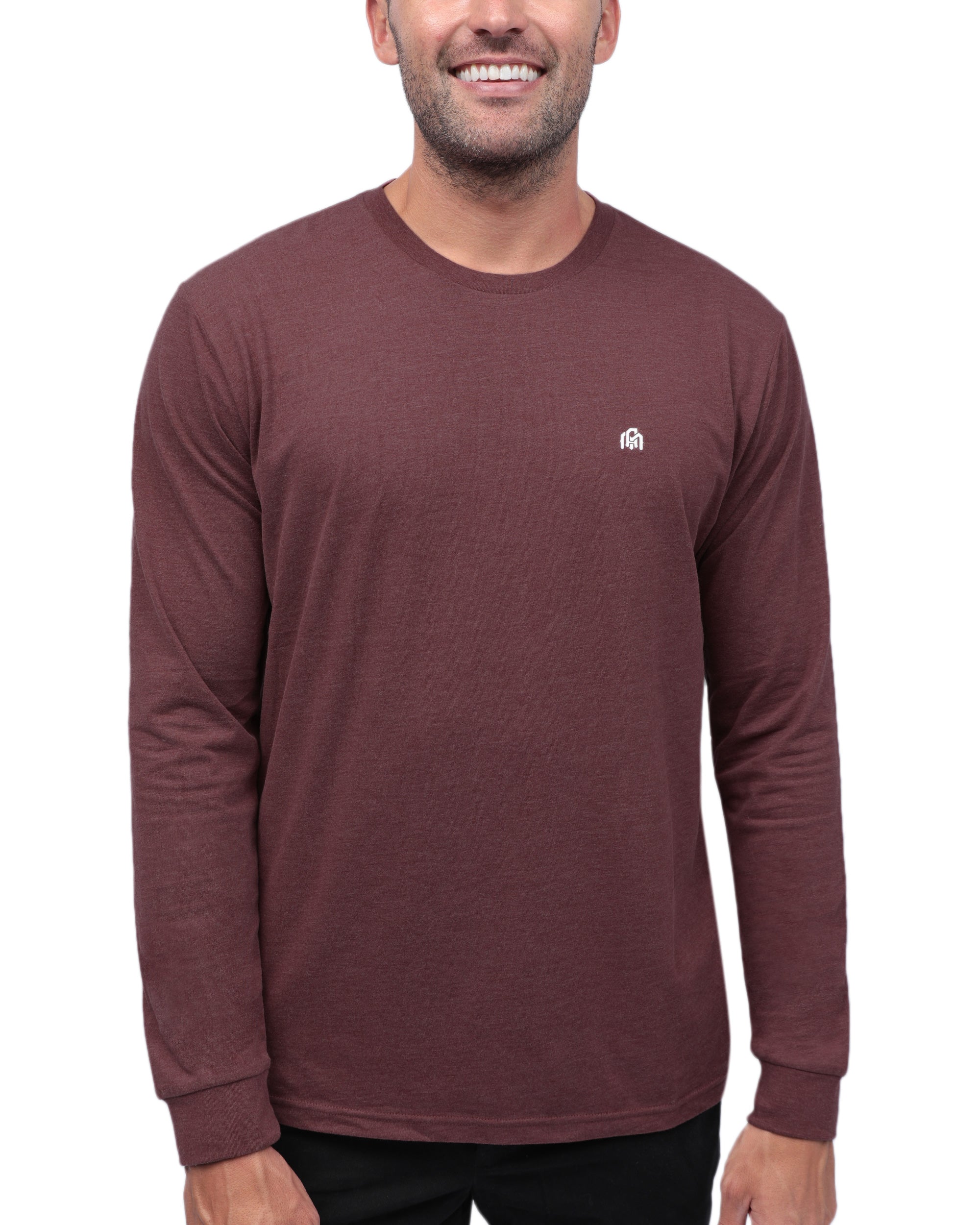 Long Sleeve Tee-Maroon
