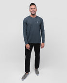 Basic Long Sleeve Tee-Navy-Full--Zach---L